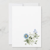 Invitation Bébé Boho Bleu Dusty Dans Baby shower Fleur (Dos)