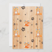 Invitation Bébé Bois Animaux Aquarelle Baby shower (Dos)