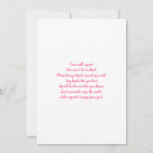 Invitation Bébé boule rose chaud en fleur Baby shower fille (Dos)