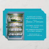 Invitation Bébé Bouteille Champagne Frigo (Devant / Derrière)