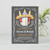 Invitation Bébé Bouteilles et bières Baby shower Chalkboard (Debout devant)