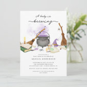 Invitation Bébé brassage Baby shower octobre (Debout devant)