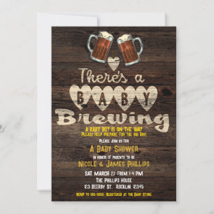 Invitation Bébé brassage bière Cheer Papa to Be Couples Douch