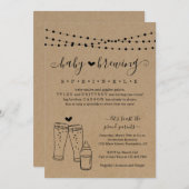 Invitation Bébé brassage de bière saupoudrer (Devant / Derrière)