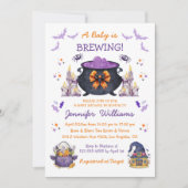 Invitation bébé brassage halloween baby shower neutre (Devant)
