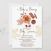 Invitation Bébé brasse automne baby shower (Devant)