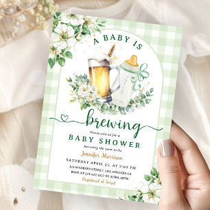 Invitation Bébé brasse Baby shower Bière Neutre Sexe