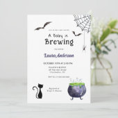 Invitation Bébé brasse Baby shower Cauldron (Debout devant)