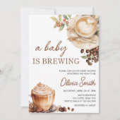 Invitation Bébé brasse Baby shower de haricot de café (Devant)