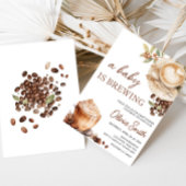 Invitation Bébé brasse Baby shower de haricot de café