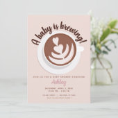 Invitation Bébé brasse Café Brunch Baby shower Saupoudrer (Debout devant)