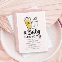 Bébé brasse de la bière Biberon rose Baby Shower
