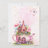 Invitation bébé brasse du baby shower de thé en or rose (Dos)