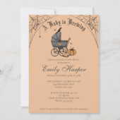 Invitation Bébé brasse Orange Baby shower gothique (Devant)