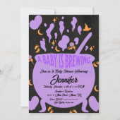 Invitation Bébé brasse Super Baby shower rétro (Devant)