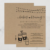 Invitation Bébé brasser Genre Neutre jumeaux Bébé Sprinkel (Devant / Derrière)