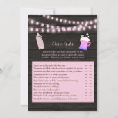 Invitation Bébé brasser rose au-dessus ou en dessous du Baby  (Devant)