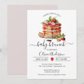 Invitation Bébé Brunch Douche crêpe (Devant / Derrière)