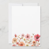 Invitation Bébé Brunch Douche fleurs sauvages (Dos)