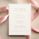 Invitation Bébé Brunch Élégant Calligraphie Formelle Rose<br><div class="desc">Fêtez l'arrivée de votre petit en style avec notre Baby Brunch Elégante Calligraphie Formale Pink Invitation! Avec un script de calligraphie sophistiqué sur un arrière - plan rose pâle, cette invitation donne le ton d'un rassemblement chic et sincère. Conçu pour les parents qui accueillent un brunch spécial pour présenter leur...</div>
