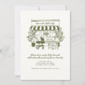 Invitation Bebe Cafe | bébé en préparation | Café à domicile  (Devant)