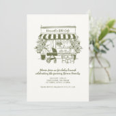 Invitation Bebe Cafe | bébé en préparation | Café à domicile  (Debout devant)