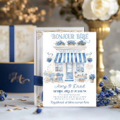 Invitation Bebe Cafe Bonjour Bebe Baby shower à thème parisie