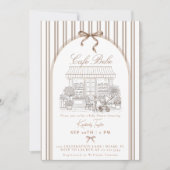 Invitation Bebe Cafe Fête de Naissance sur le thème du Café à (Devant)