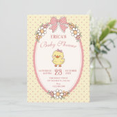 Invitation Bébé canard mignon shower (Debout devant)