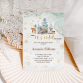 Invitation Bébé cerf Il fait froid Baby shower d'aquarelle ex