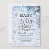 Invitation Bébé C'est des flocons de neige froids Baby shower (Devant)