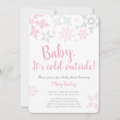 Invitation Bébé, c'est froid à l'extérieur de l'invitation au (Devant)