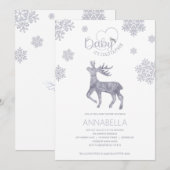 Invitation Bébé, c'est froid à l'extérieur du Baby shower nor (Devant / Derrière)