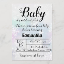 Bébé c'est froid après l'invitation