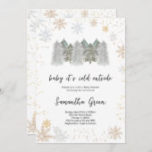 Invitation Bébé c'est froid Baby shower extérieur (Devant / Derrière)