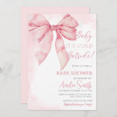 Invitation Bébé C'est froid dehors Baby shower de fille de la (Devant / Derrière)