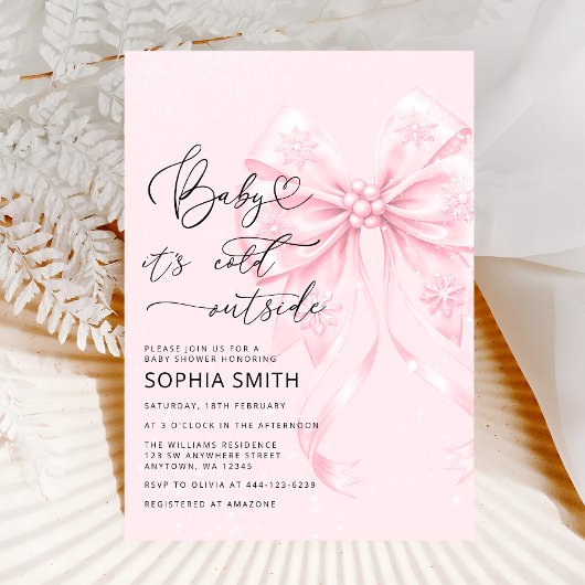 Invitation Bébé, c'est froid dehors Baby shower de la cave ro