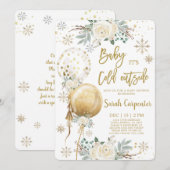 Invitation Bébé c'est froid dehors Baby shower de Noël (Devant / Derrière)