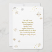 Invitation Bébé c'est froid dehors Baby shower de Noël (Dos)