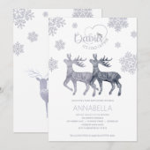 Invitation Bébé c'est froid dehors Baby shower Nordic Twins (Devant / Derrière)