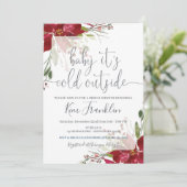 Invitation Bébé c'est froid dehors Fête des mariées d'hiver (Debout devant)