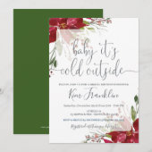 Invitation Bébé c'est froid dehors Fête des mariées d'hiver (Devant / Derrière)