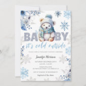Invitation Bébé c'est froid dehors mignon Baby shower d'hiver (Devant)