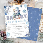 Invitation Bébé c'est froid dehors mignon Baby shower d'hiver