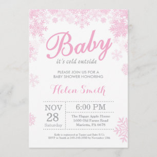 Invitation Bébé, c'est froid en dehors du Baby shower des fil