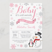 Bébé, c'est froid hors du Baby shower de la fille