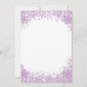 Invitation Bébé, c'est froid hors du Baby shower des flocons (Dos)