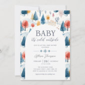 Invitation Bébé c'est froid hors du Baby shower neutre de gen (Devant)