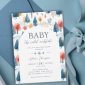 Invitation Bébé c'est froid hors du Baby shower neutre de gen