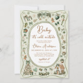 Invitation Bébé c'est froid hors du Baby shower neutre de gen (Devant)